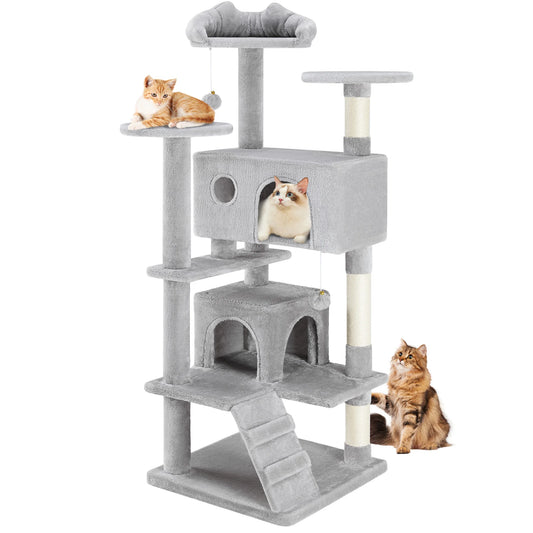 JHK Multi Level Cat Tree Tower Indoor Cats Play House
