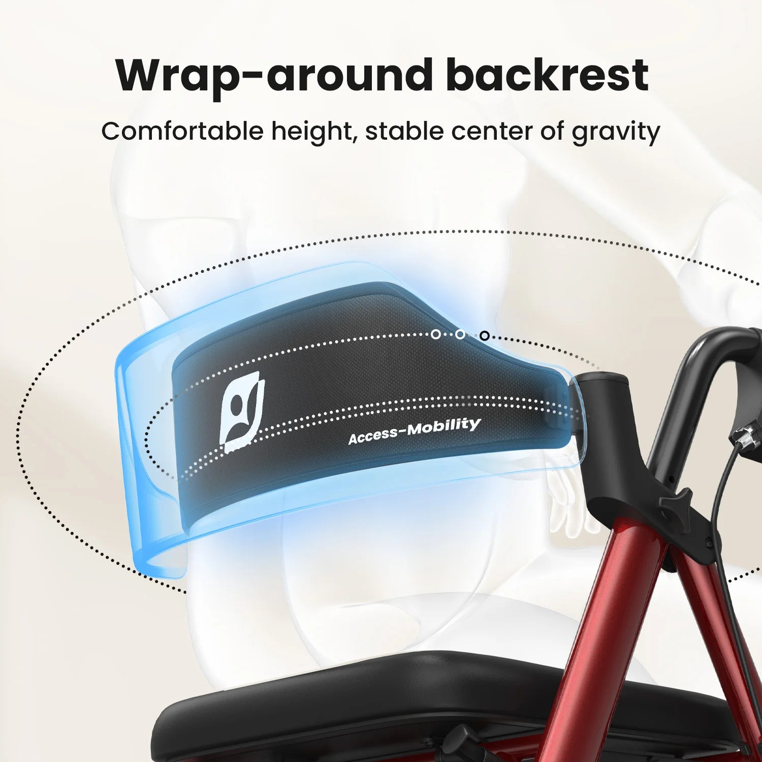 Maidesite Rollator Walker For Seniors With Foldable Seat