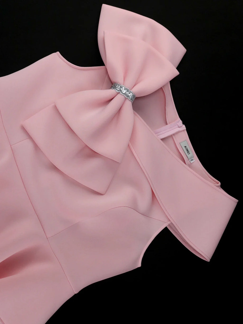 AOMEICN Bodycon Off Shoulder Peplum Dress For Women