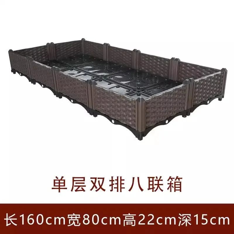 Hign-concerned Plastic Balcony Flower Pot For Outdoor Use