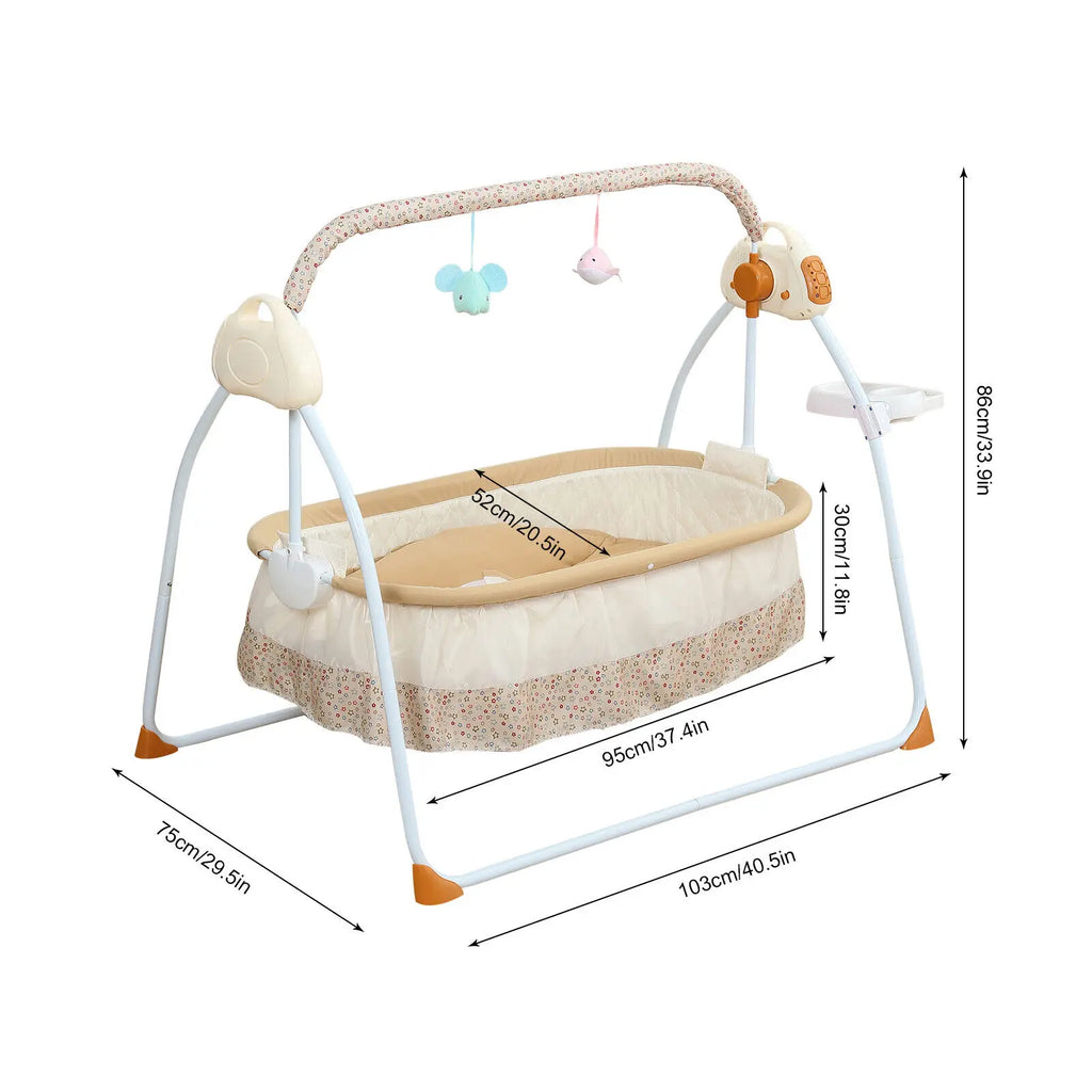 Hign Concerned Portable Bluetooth Baby Swing Cradle