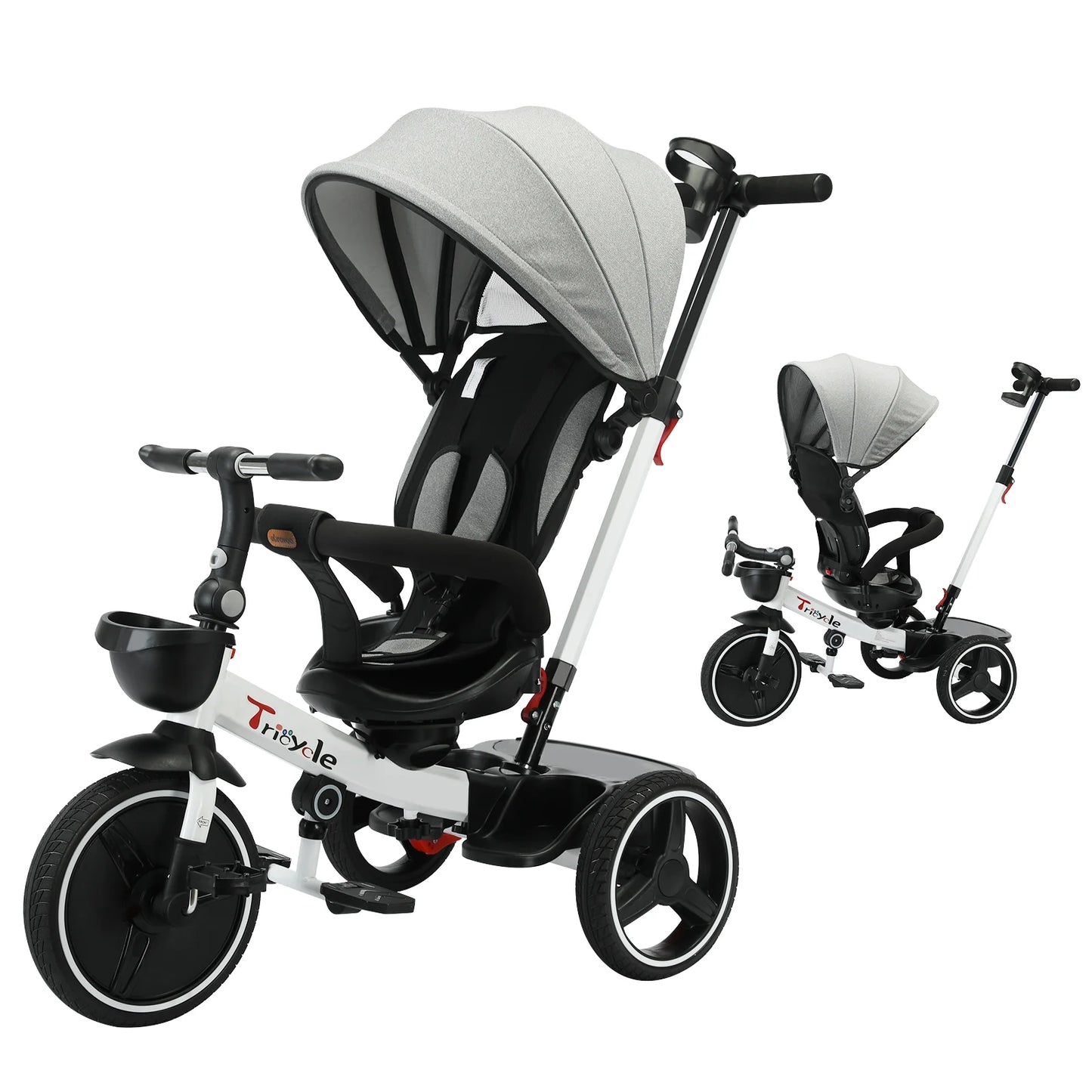 Ubravoo Baby Stroller Tricycle 5 In 1 Adjustable Canopy