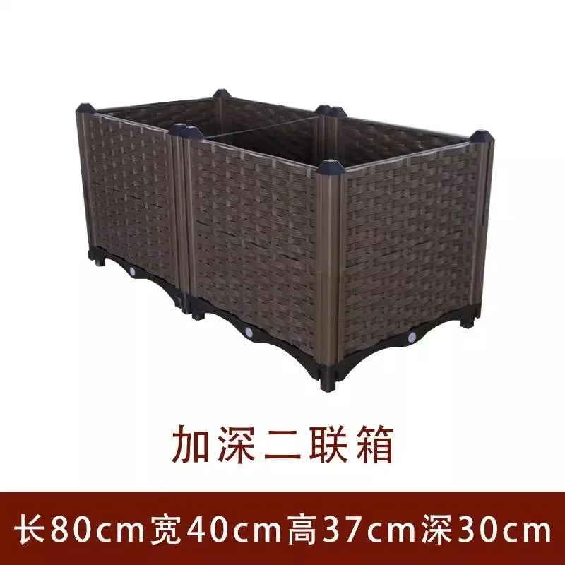 Hign-concerned Plastic Balcony Flower Pot For Outdoor Use