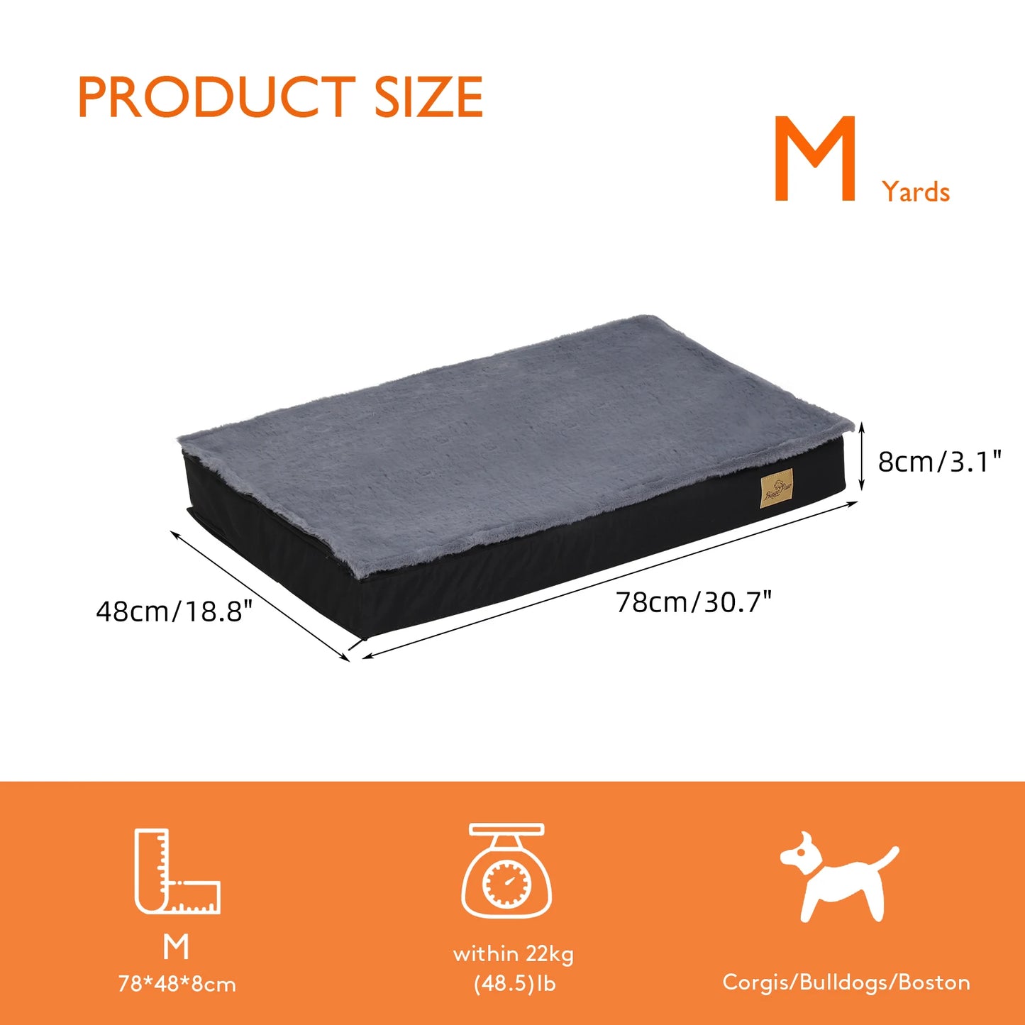 Washable Dog Beds for Large Dogs Comfortable Orthopedic Dog Bed Sponge Foam Pet Bedding