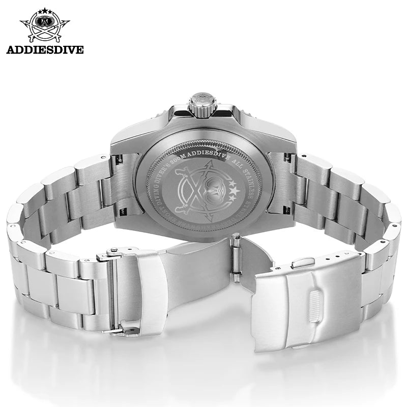 ADDIESDIVE Quartz Diver Watch 200m Waterproof Stainless Steel