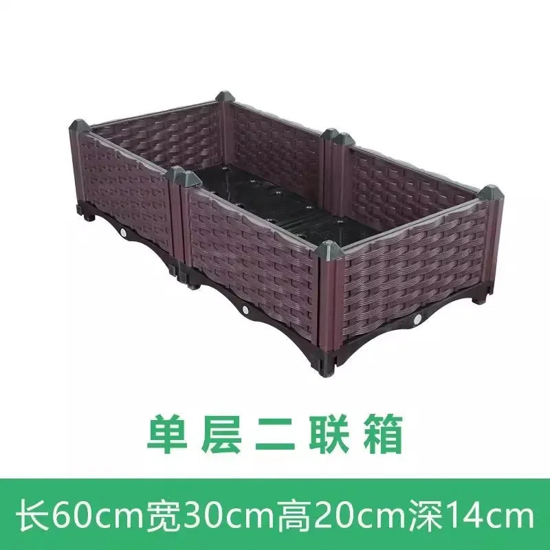Hign-concerned Plastic Balcony Flower Pot For Outdoor Use
