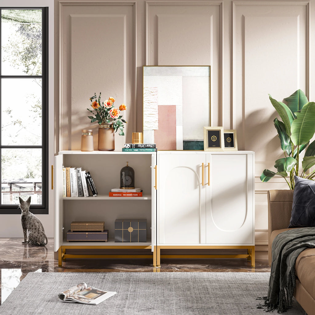 Tribesigns Sideboard Buffet Cabinet Adjustable Shelves