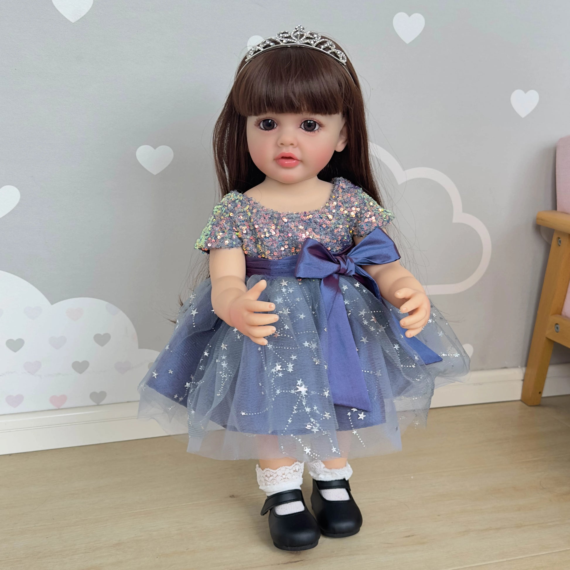NPK Reborn Princess Betty Full Body Toddler Doll Long Hair