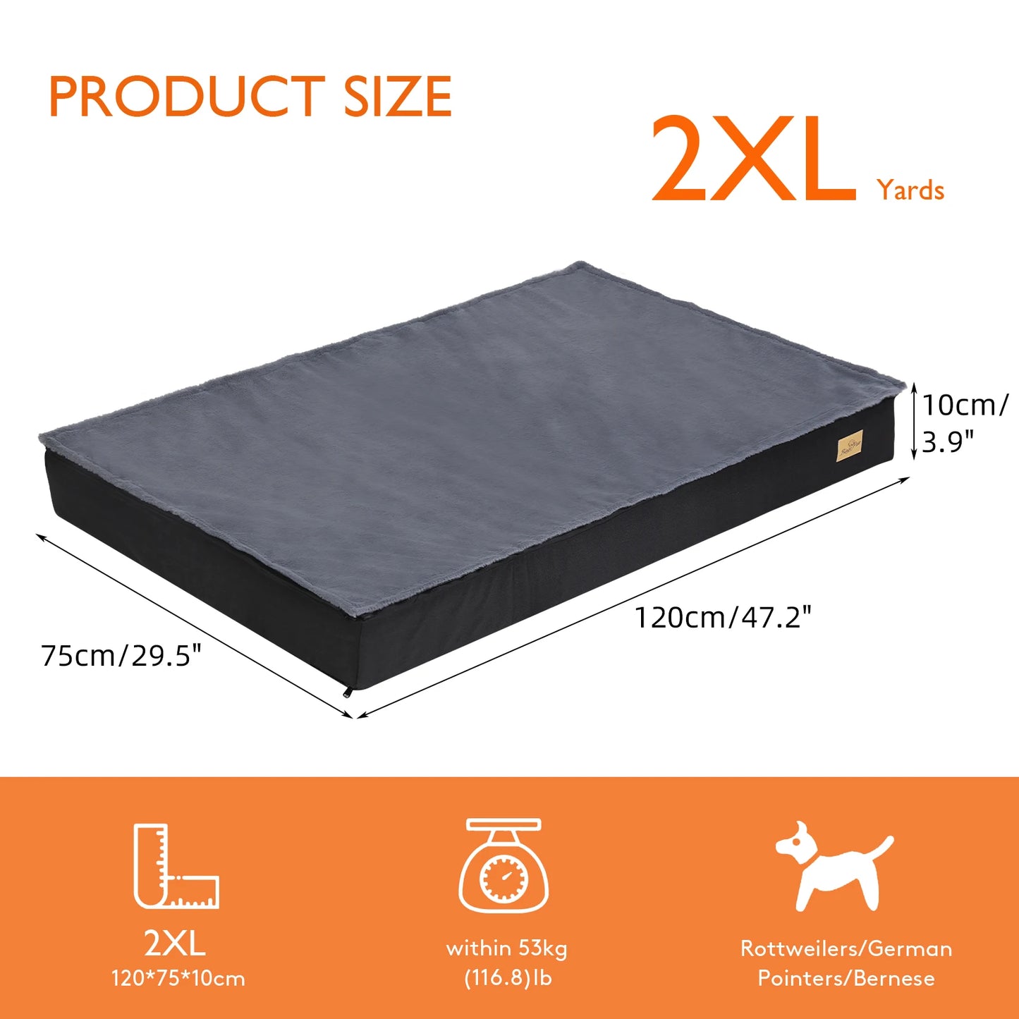 Washable Dog Beds for Large Dogs Comfortable Orthopedic Dog Bed Sponge Foam Pet Bedding