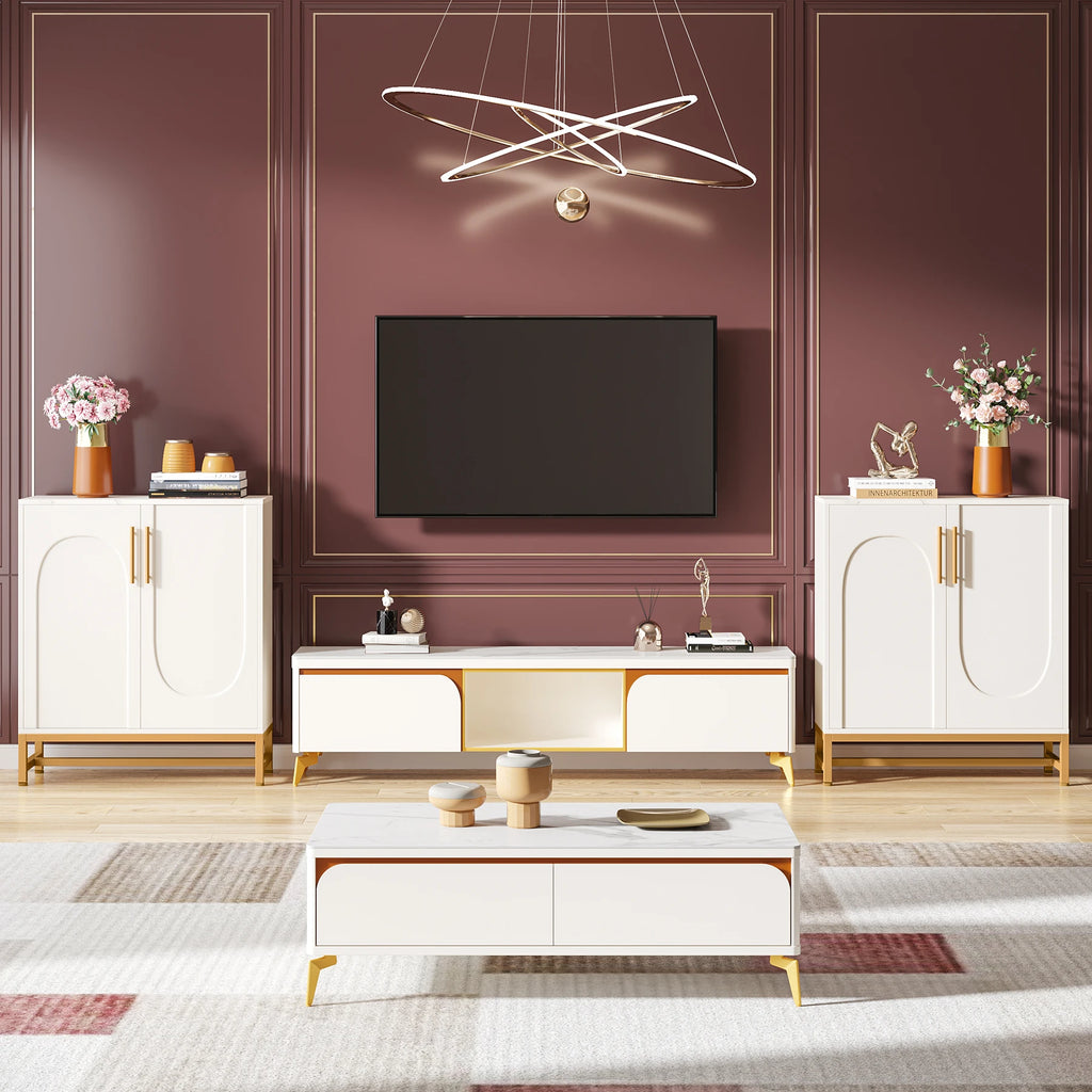 Tribesigns Modern Sideboard Buffet Cabinet With Four Doors