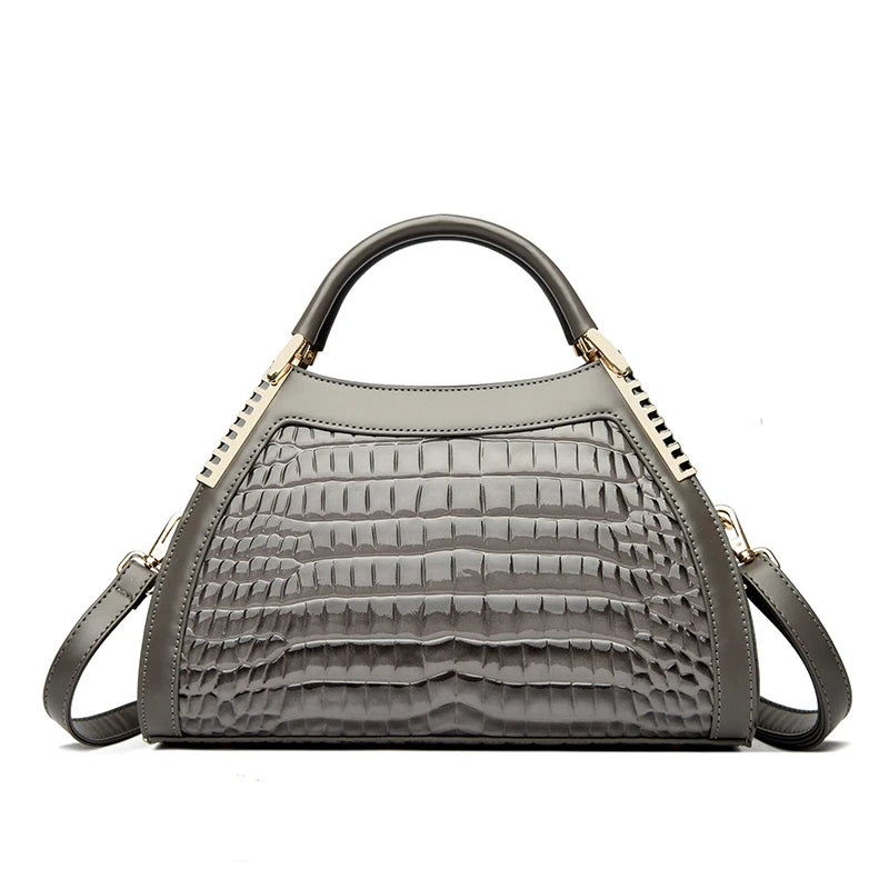 AMYMANG Alligator Patent Leather Shoulder Crossbody Bag