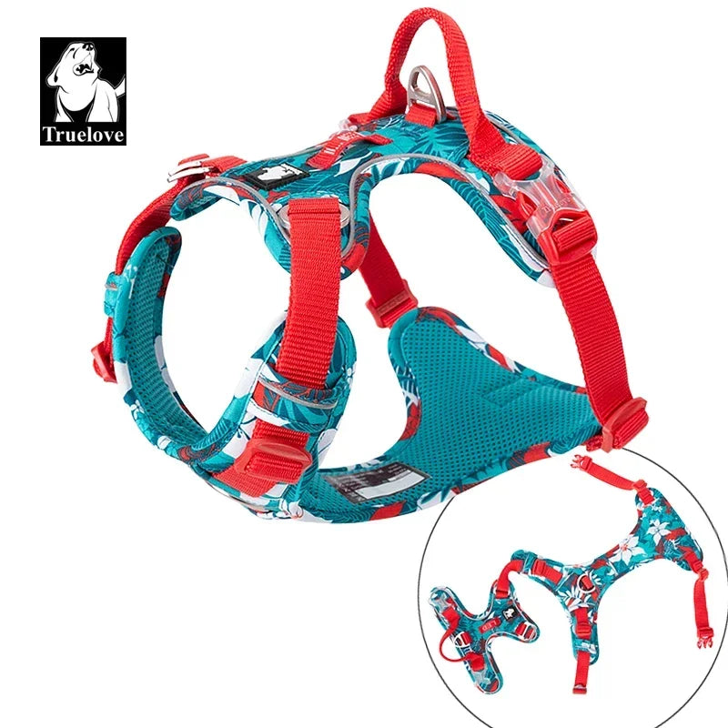 TRUELOVEB Explosionproof Dog Harness Reflective Nylon Adjustable