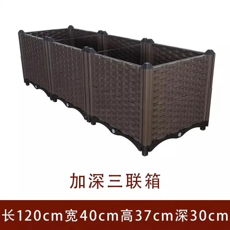 Hign-concerned Plastic Balcony Flower Pot For Outdoor Use