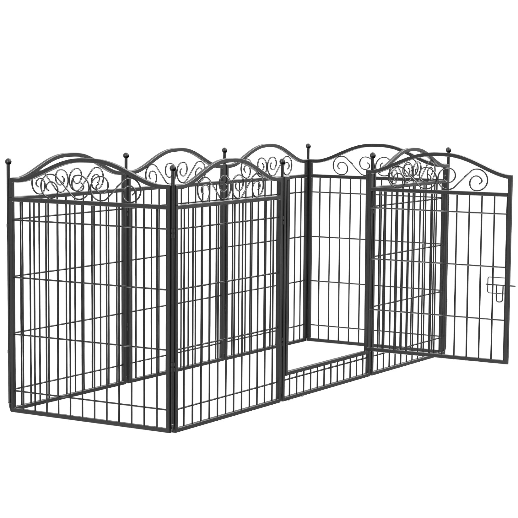 BINGOPAW Heavy Duty Metal Dog Playpen 8 Panel Foldable Kennel Fence
