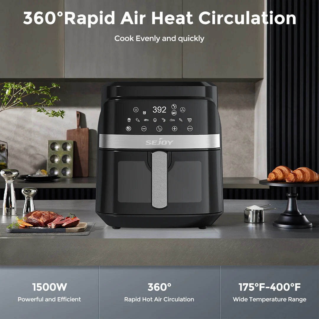 Sejoy 8 In 1 Air Fryer Oven Multifunction 1500W 110V