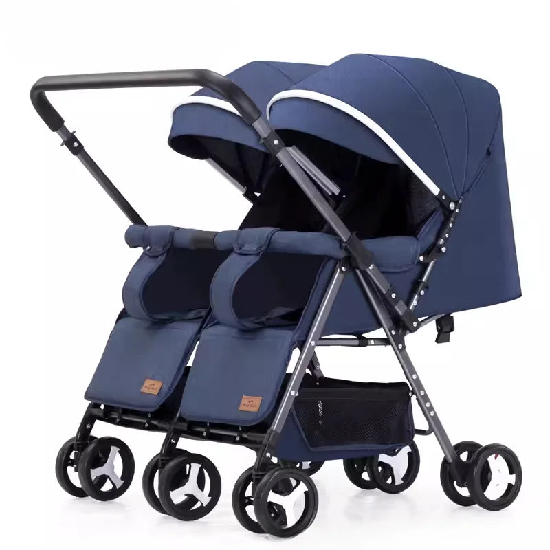 QIYOU Lightweight Double Stroller Sit and Lie Side by Side