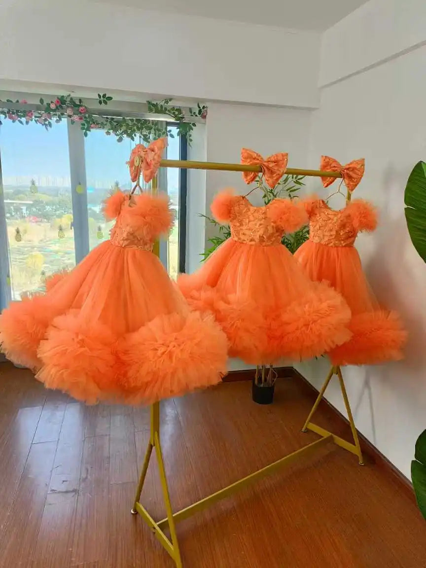 KLFLGDCN Girls Ankle Length Formal Dress For Wedding Party