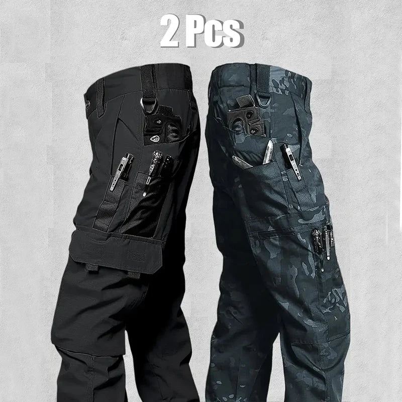 Men's Outdoor Tactical Cargo Pants 2-Piece Set For Work
