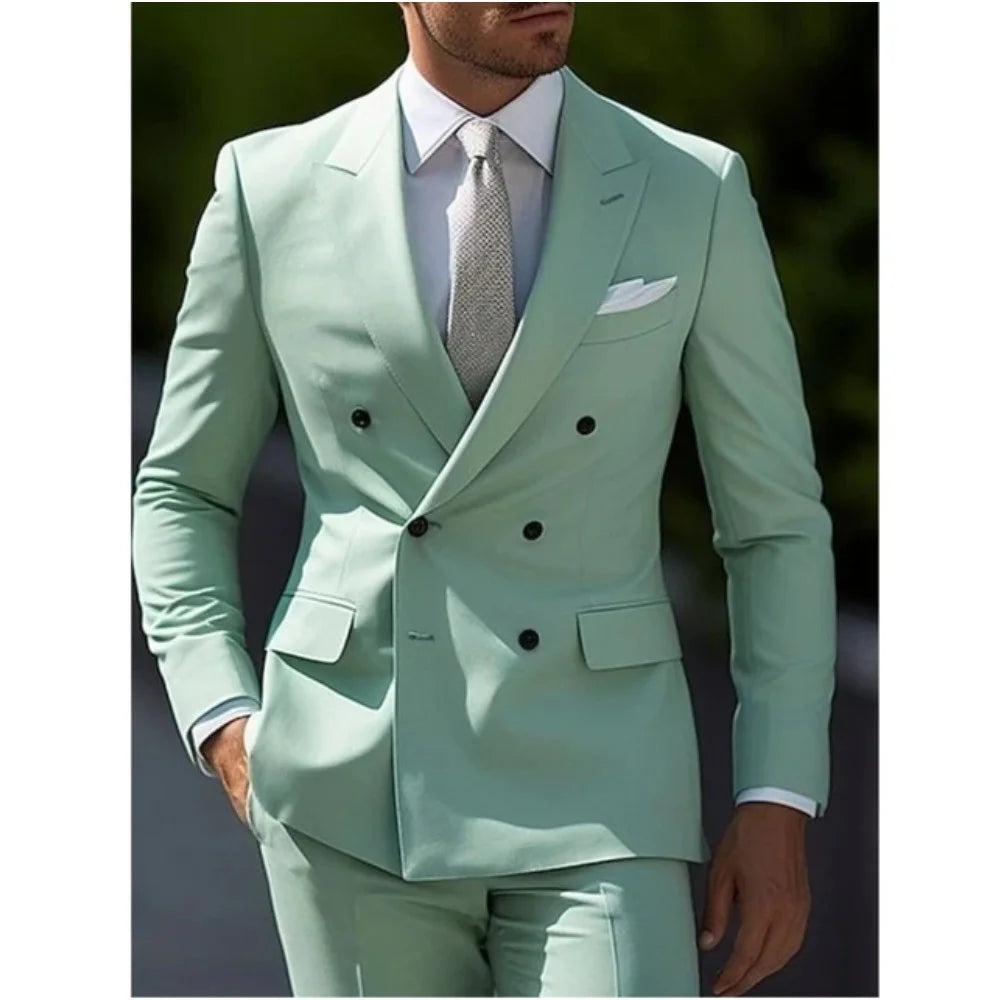 Men's Tuxedo Suit Formal Sparkling 2 Piece With Button