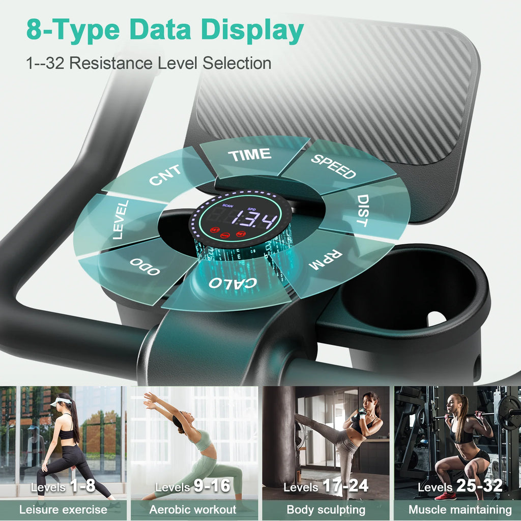 Superun 32 Level Magnetic Resistance Exercise Bike for Home Workout