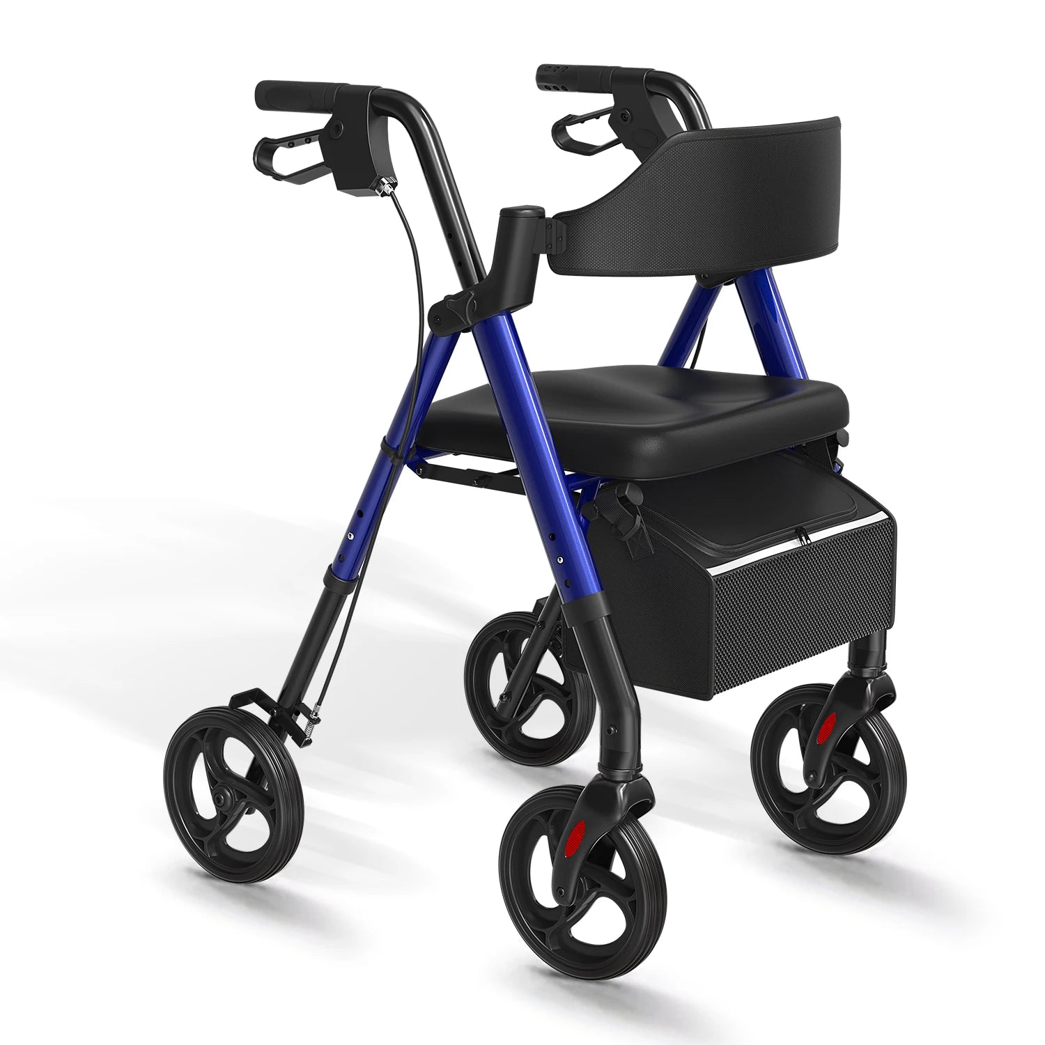 Maidesite Rollator Walker Foldable With Seat Durable Aluminum Wheels