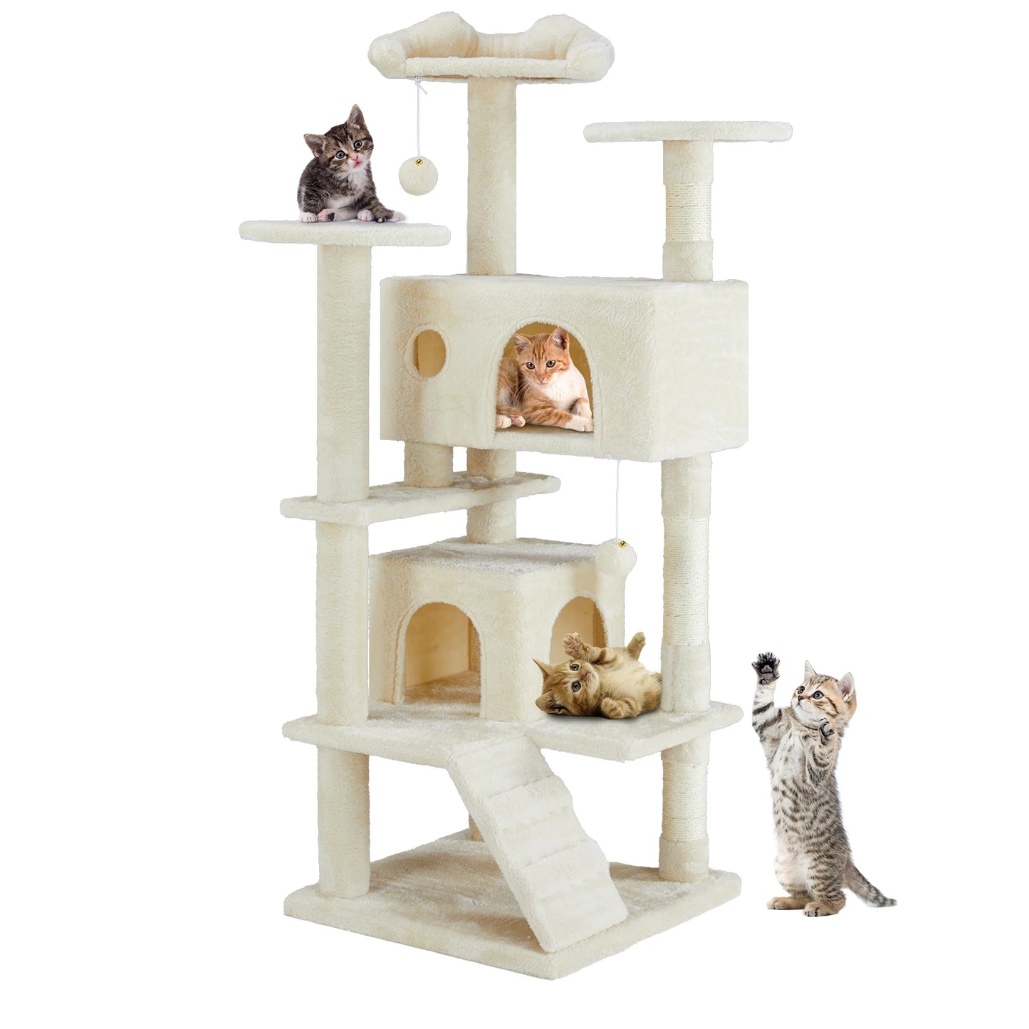 JHK Multi Level Cat Tree Tower Indoor Cats Play House