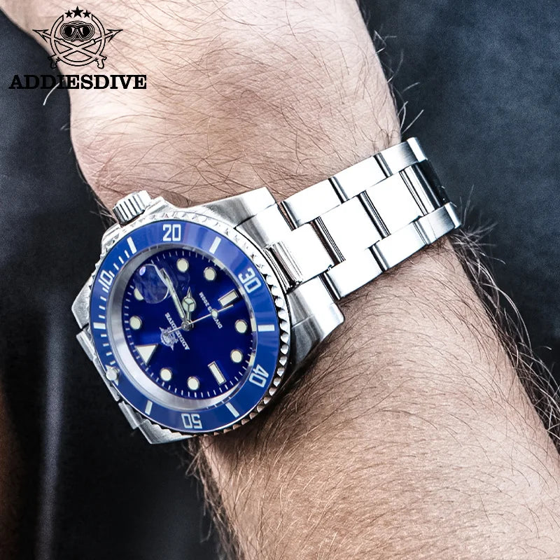 ADDIESDIVE Quartz Diver Watch 200m Waterproof Stainless Steel