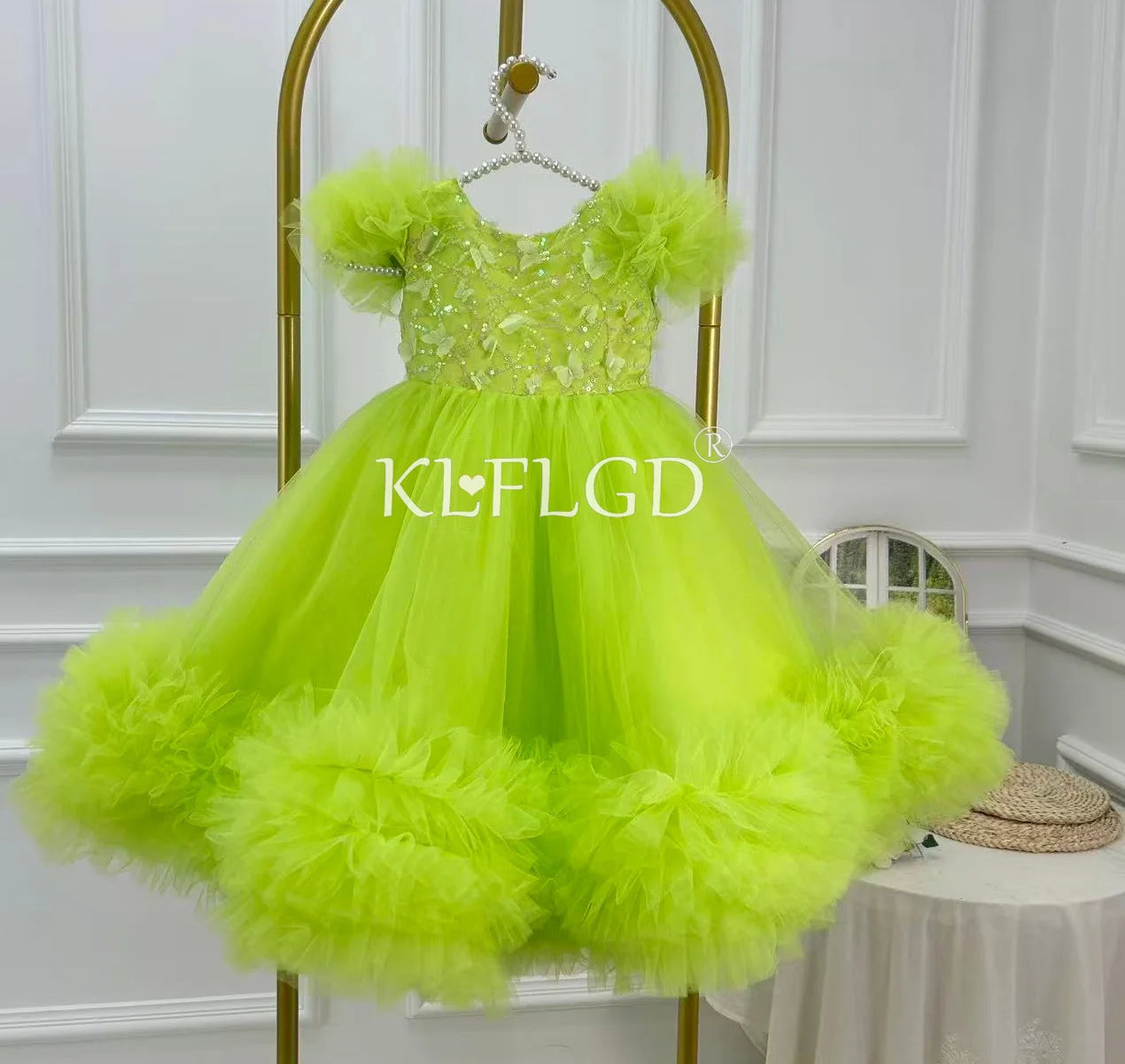 KLFLGDCN Girls Ankle Length Formal Dress For Wedding Party