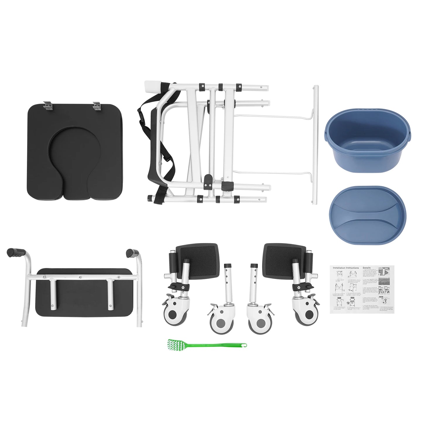 Hign Concerned Shower Chair With Wheels For Toilet Shower