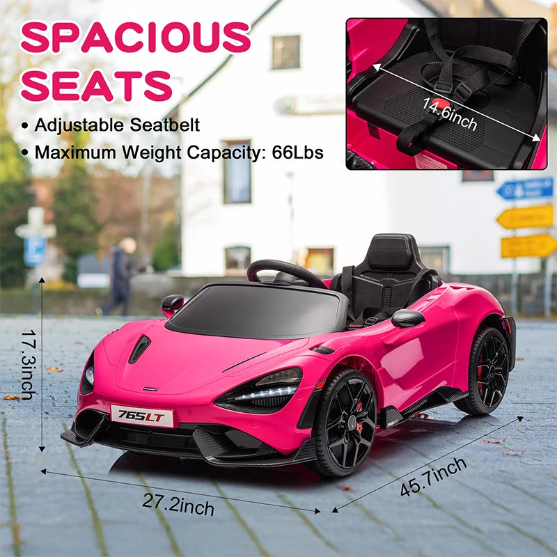Mukidy McLaren 765LT Licensed Kids Ride On Toy Car