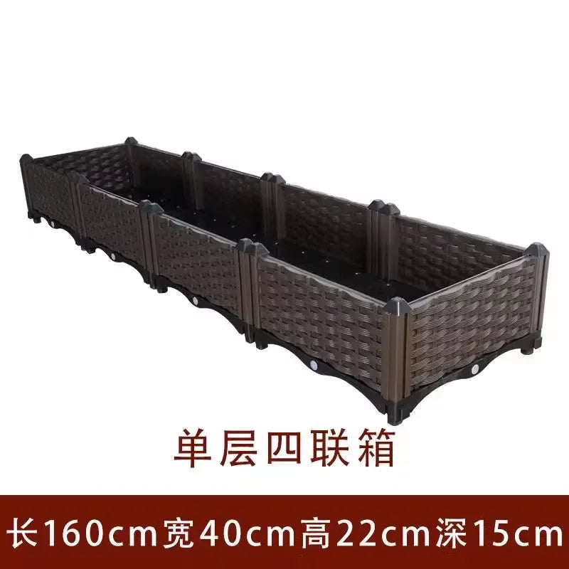 Hign-concerned Plastic Balcony Flower Pot For Outdoor Use