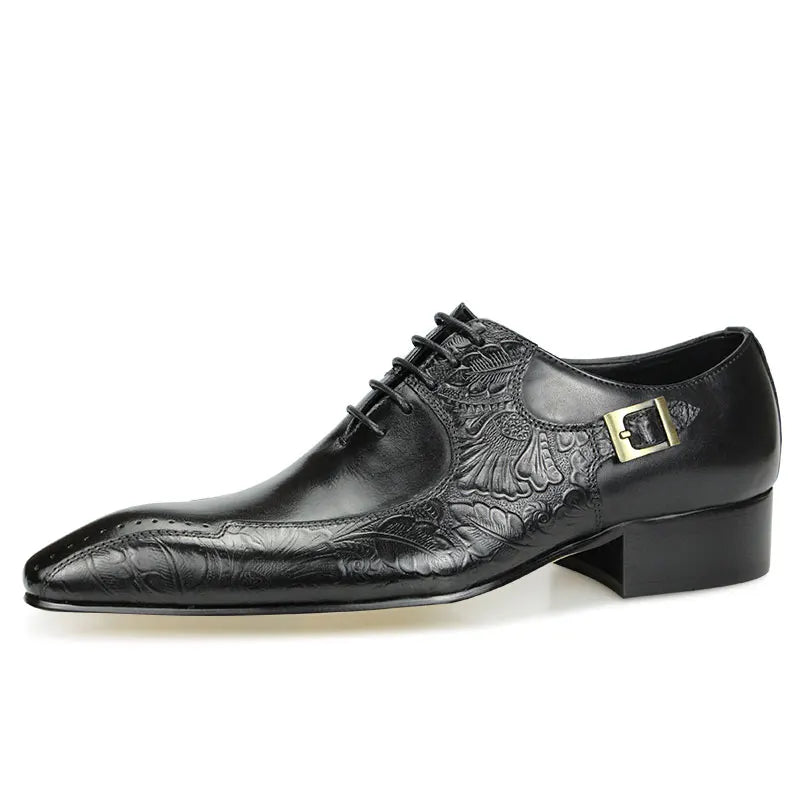 High-end luxury handmade leather shoes men's business formal casual shoes British carved brogue shoes fashion banquet suit shoes