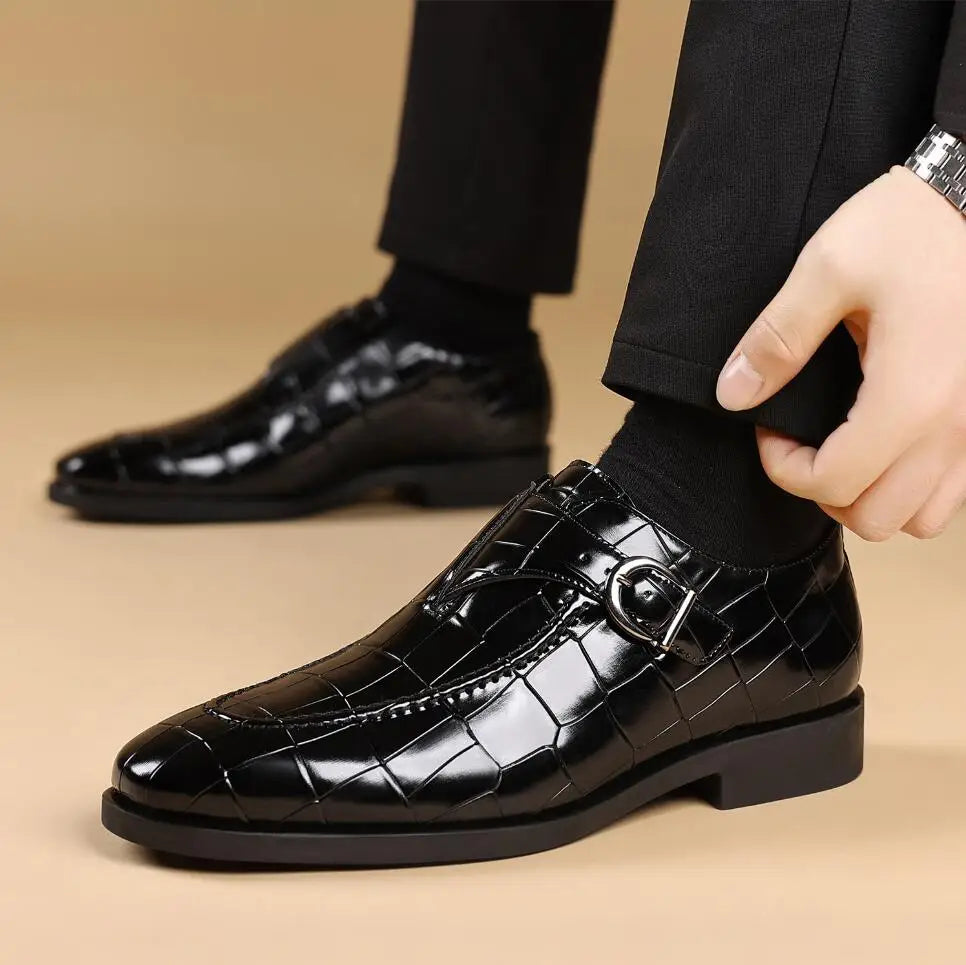 Autumn Retro Men Loafers SlipOn Formal Shoes For Business