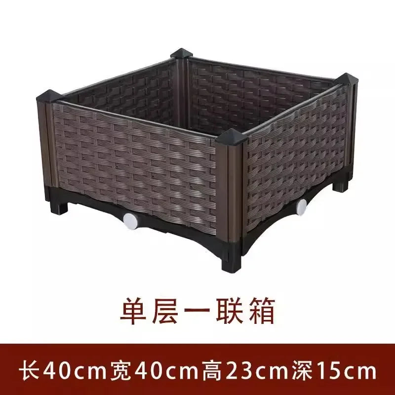 Hign-concerned Plastic Balcony Flower Pot For Outdoor Use