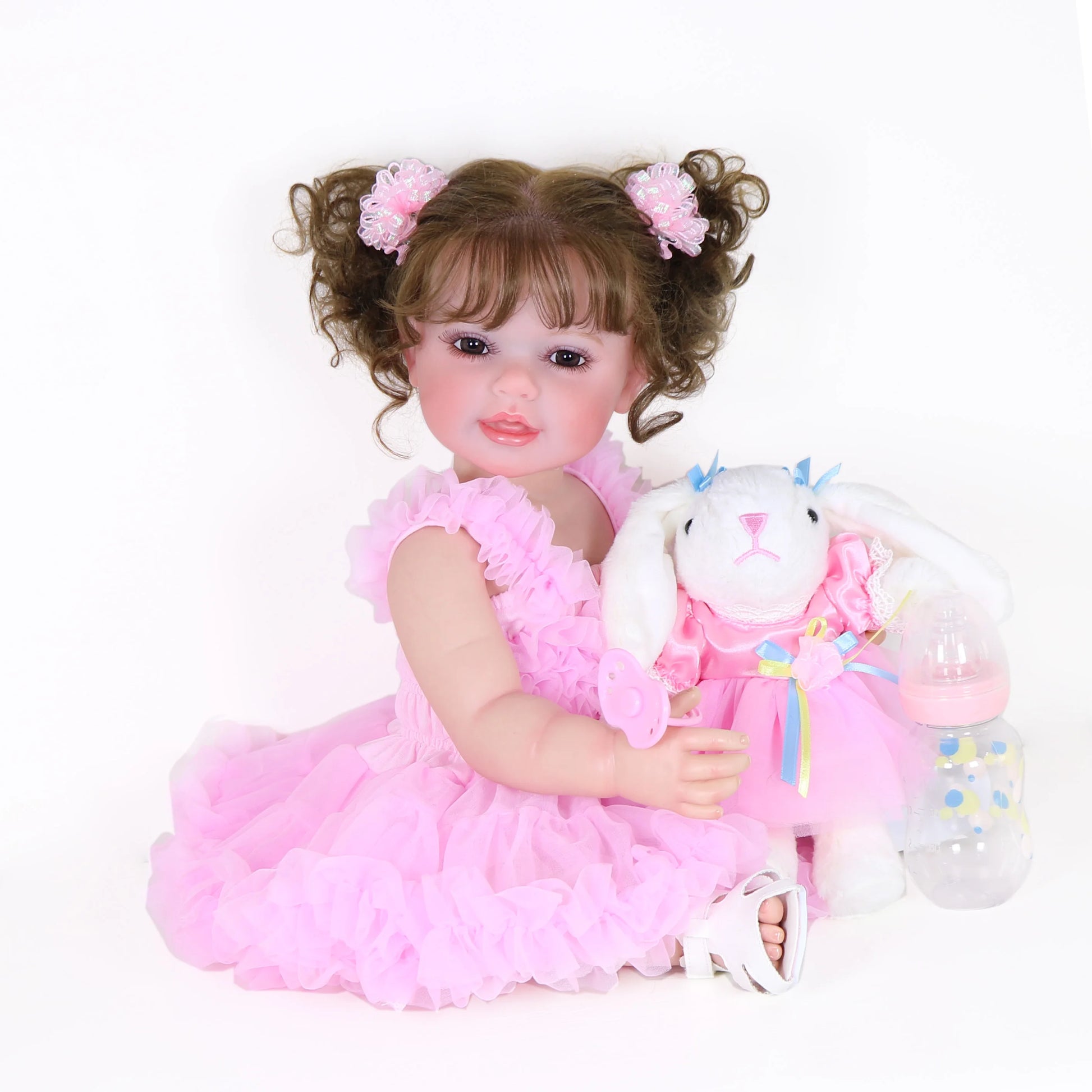 Ying Huan Mei Happy Dance Reborn Toddler Doll Plush Bunny