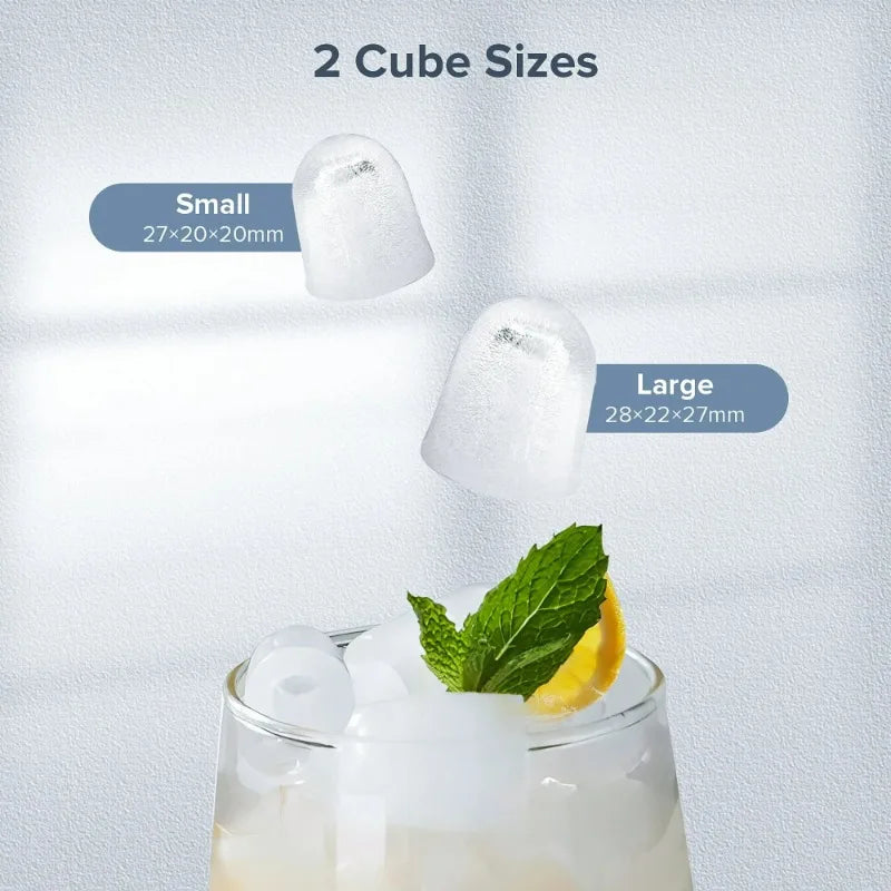 HAOYUNMA Auseo Portable Ice Maker Countertop Fast Ice