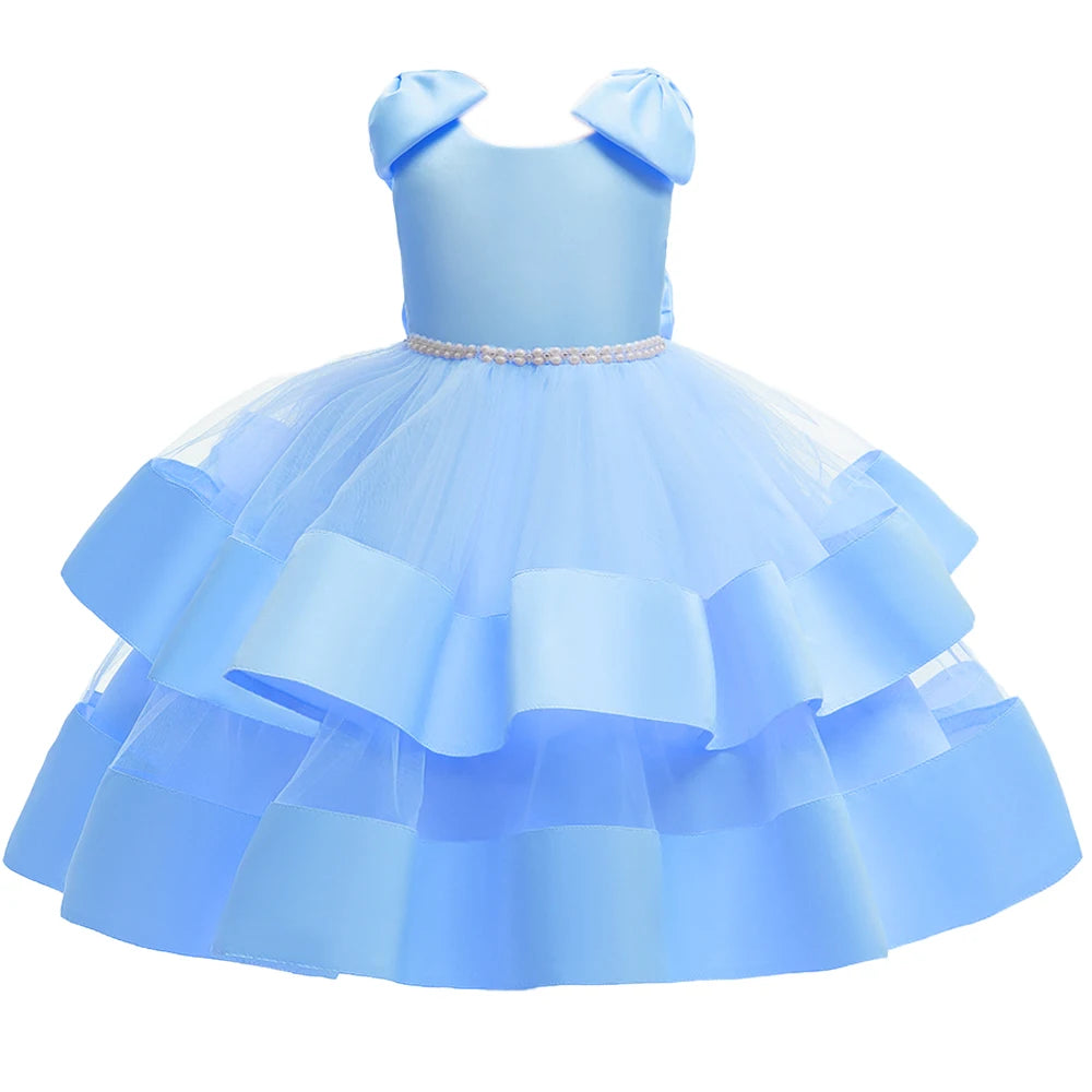 PLBBFZ Girls Bow Dress For Party Prom Wedding Occasions