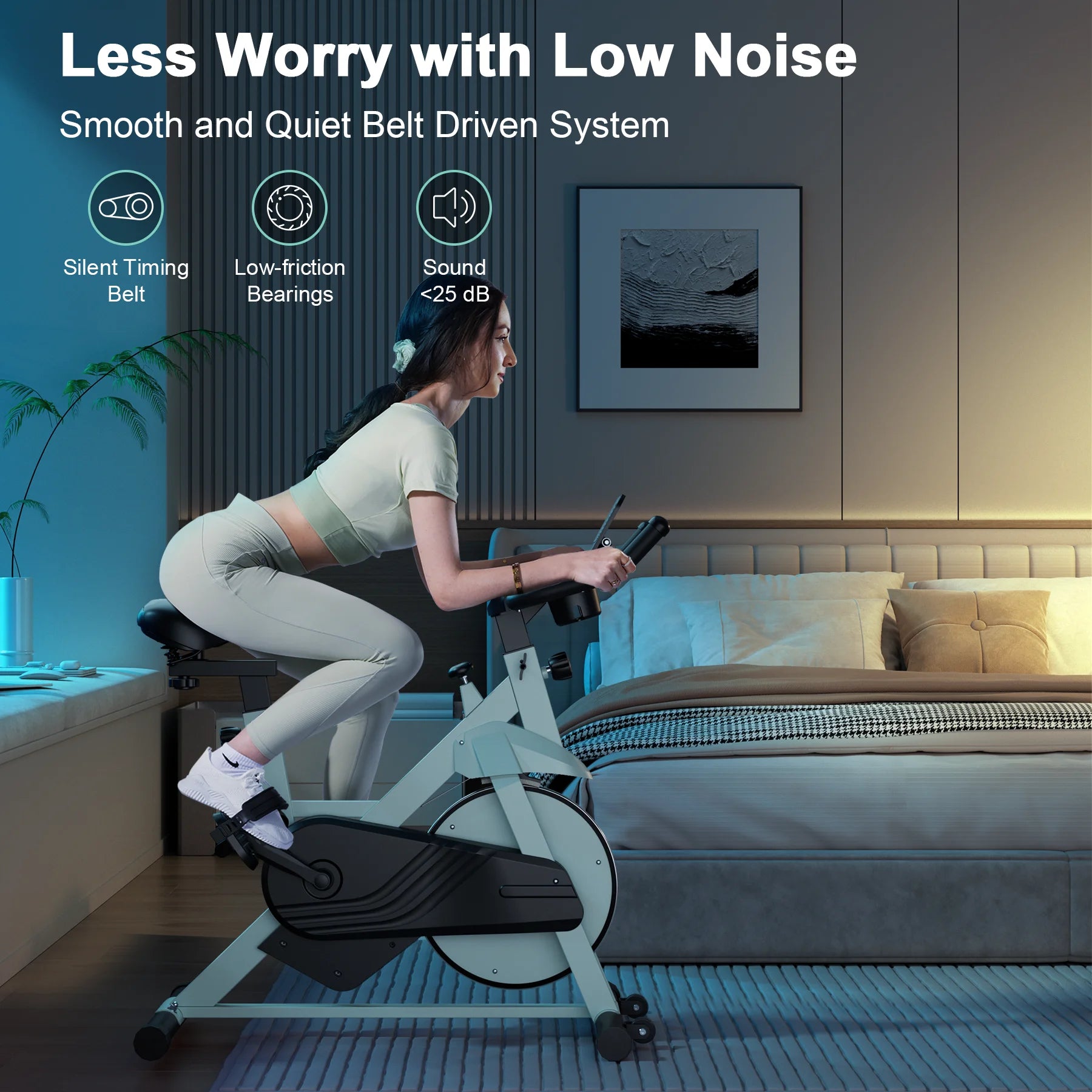 Superun 32 Level Magnetic Resistance Exercise Bike for Home Workout