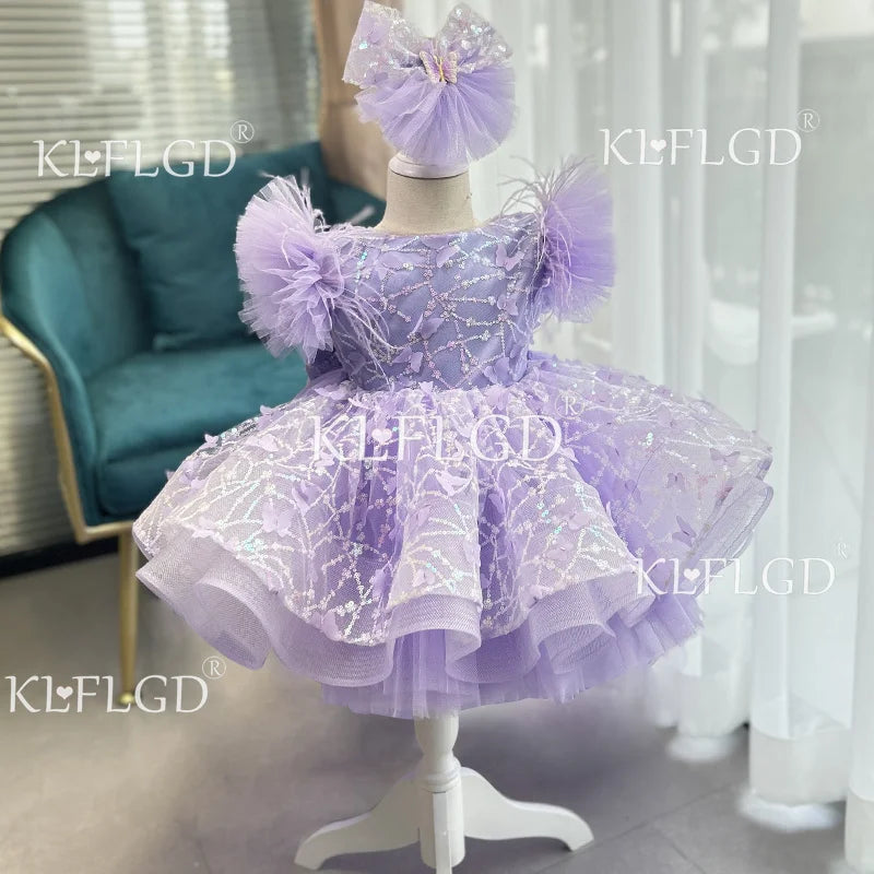 Luxury flower children's wedding dress sweet and cute panton skirt Children's seasons banquet baby first Christmas dinner Girls