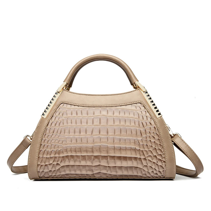 AMYMANG Alligator Patent Leather Shoulder Crossbody Bag