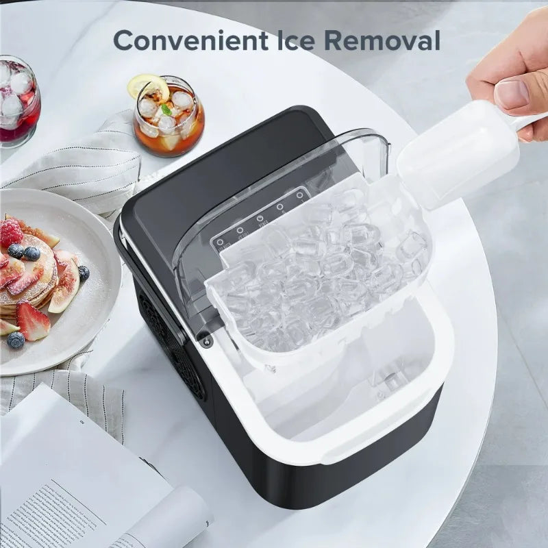 HAOYUNMA Auseo Portable Ice Maker Countertop Fast Ice