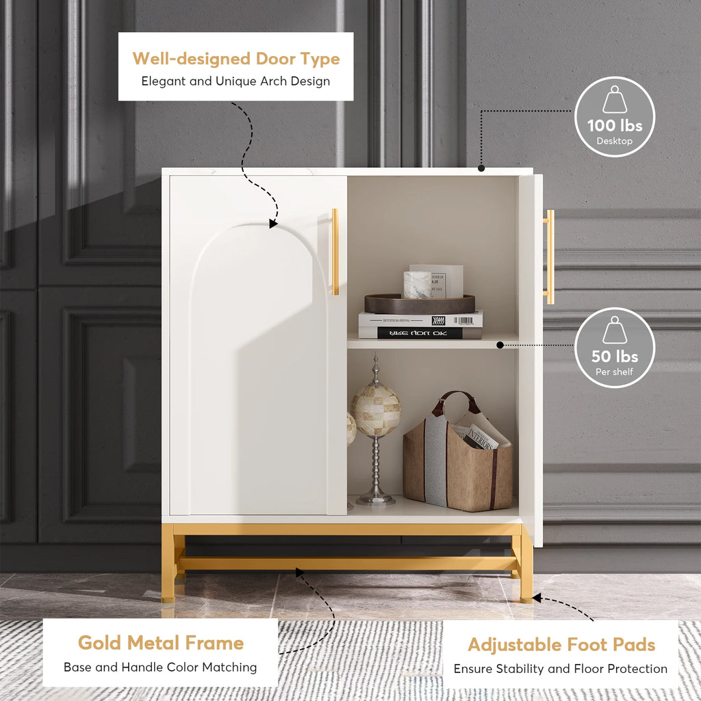 Tribesigns Sideboard Buffet Cabinet Adjustable Shelves