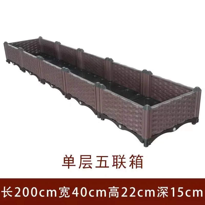 Hign-concerned Plastic Balcony Flower Pot For Outdoor Use
