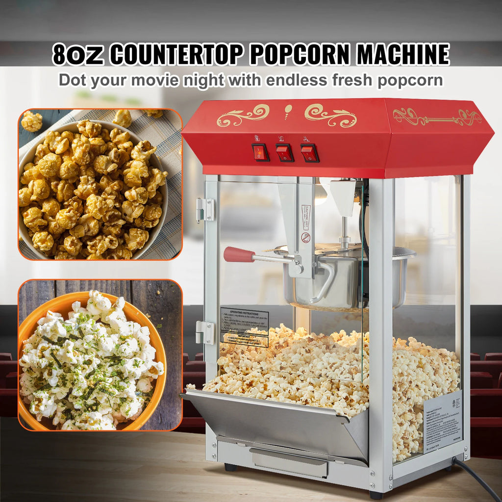 SucceBuy Electric Popcorn Maker Commercial Popper Machine With SUS304