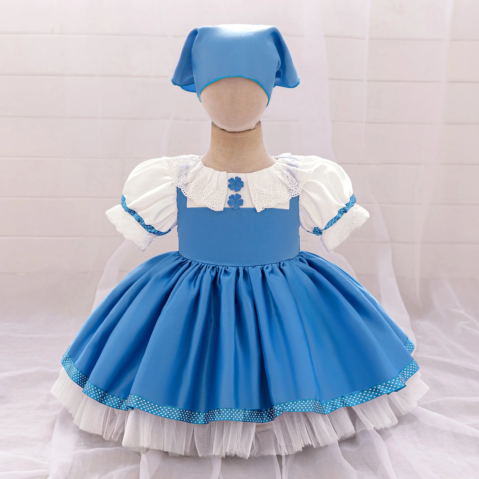 Maid Bear Party Baby Girl Dresses Toddler Lolita 1st Birthday Princess Prom Dress for Baby Bears Wedding Bridesmaids Kids Clothe