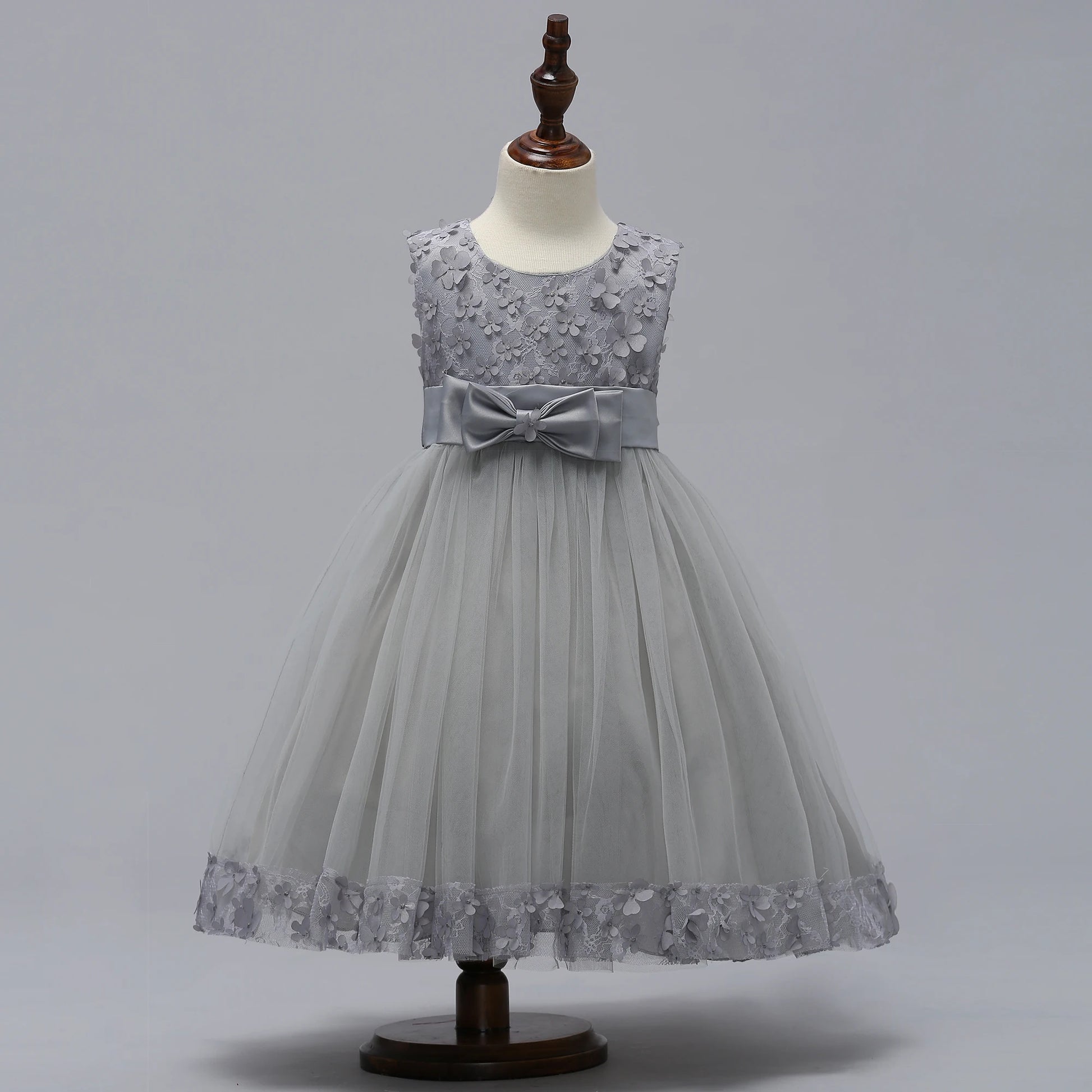 PLBBFZ Elegant Flower Girls Tulle Party Dress