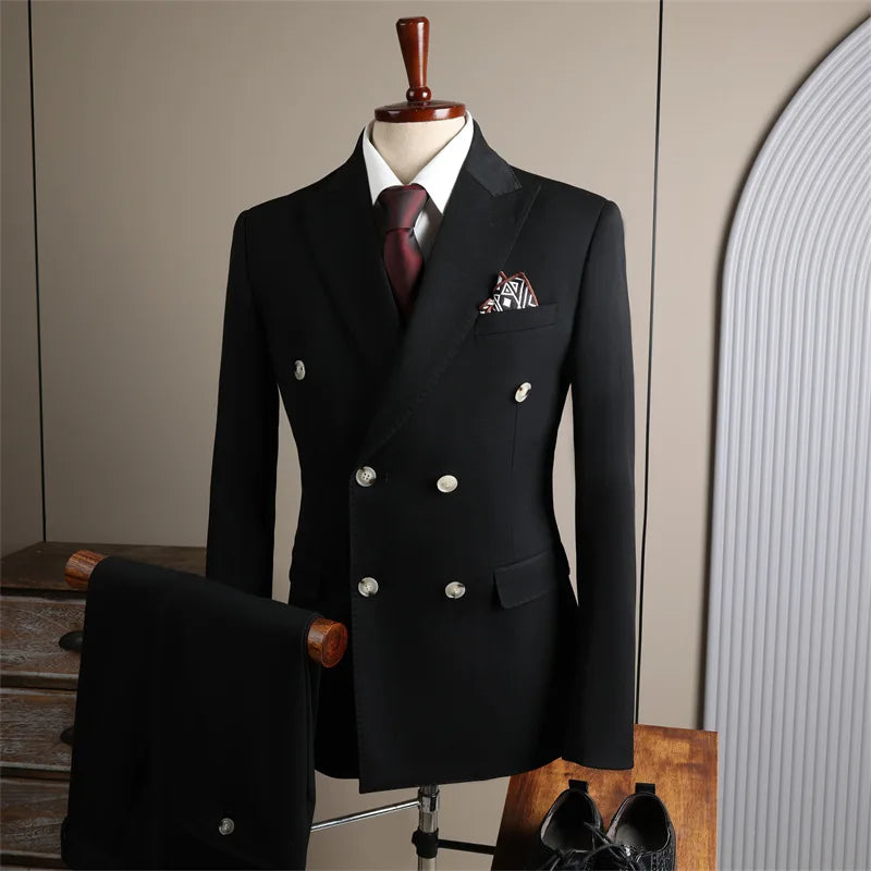 Xomoflag Classic Mens 2 Piece Suit Set Blazer Pants