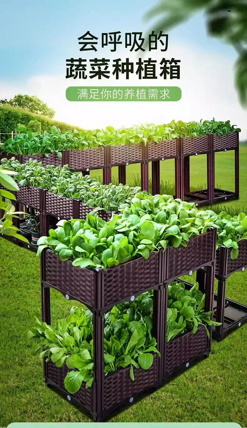 Hign-concerned Plastic Balcony Flower Pot For Outdoor Use