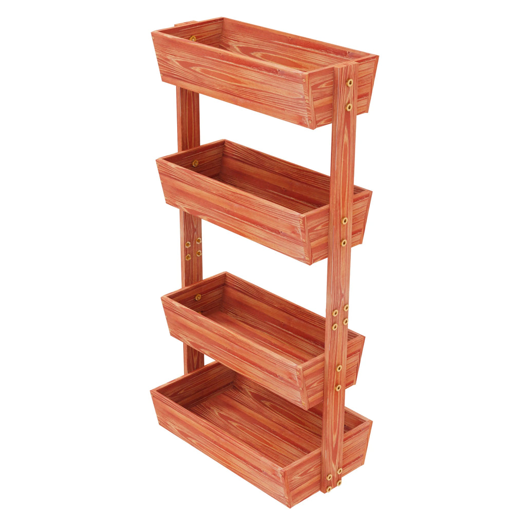 4 Tier Raised Garden Bed Fir Wood Vertical Planter