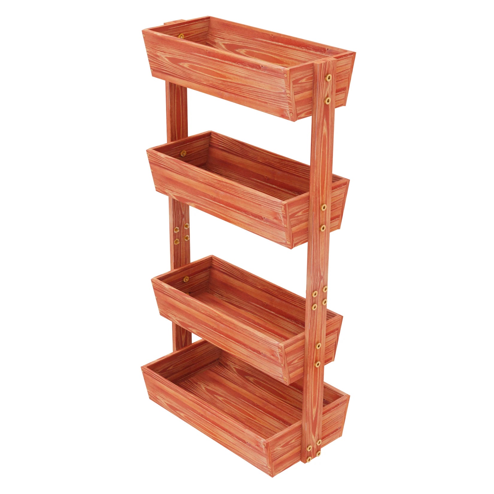 4 Tier Raised Garden Bed Fir Wood Vertical Planter